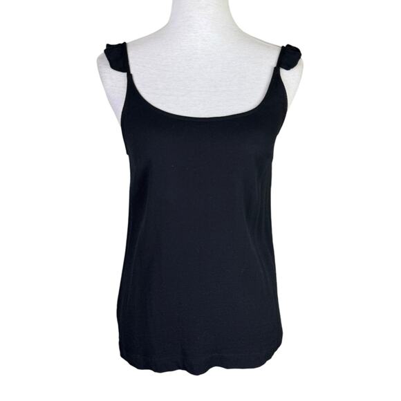 Just Female Life Top Black Ruffle Strappy Girly Flirty Lightweight Tank Top - Picture 1 of 12